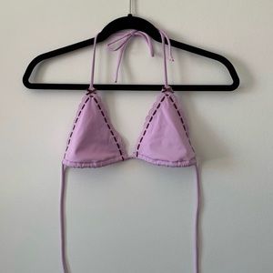 Victorias Secret Purple Triangle Bikini Halter Top Small